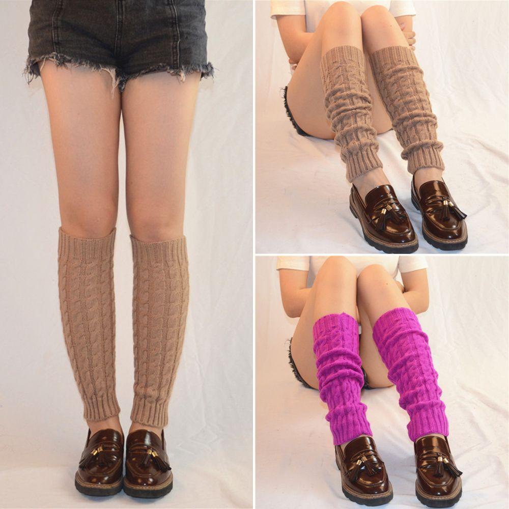 Vớ Ống Chân Giữ Ấm Mùa Đông Phối Nút Phong Cách Punk