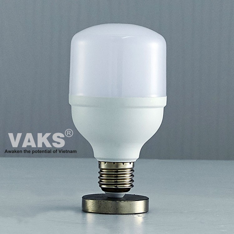 01 cái Bóng đèn Led VAKS búp trụ đuôi E27- công suất 5W, 10W, 15W, 20W, 30W, 40W - 220VAC - Kín nước - Ánh sáng trắng