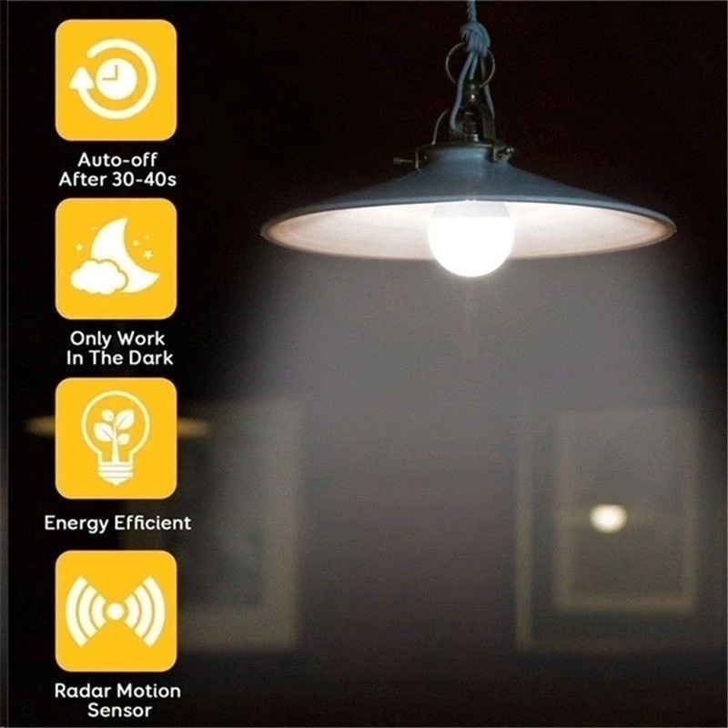 Bóng Đèn LED E27 Cảm Biến Tiết Kiệm Điện Năng Tiện Dụng Cho Gia Đình