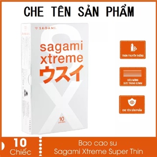 Bao cao su Sagami Superthin - hộp 10 chiếc - bcs mỏng -
