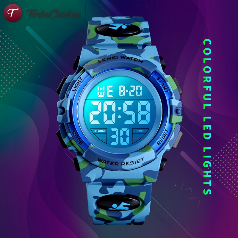 Đồng Hồ Điện Tử Thể Thao Chống Nước Có Đèn Led Cho Bé | BigBuy360 - bigbuy360.vn