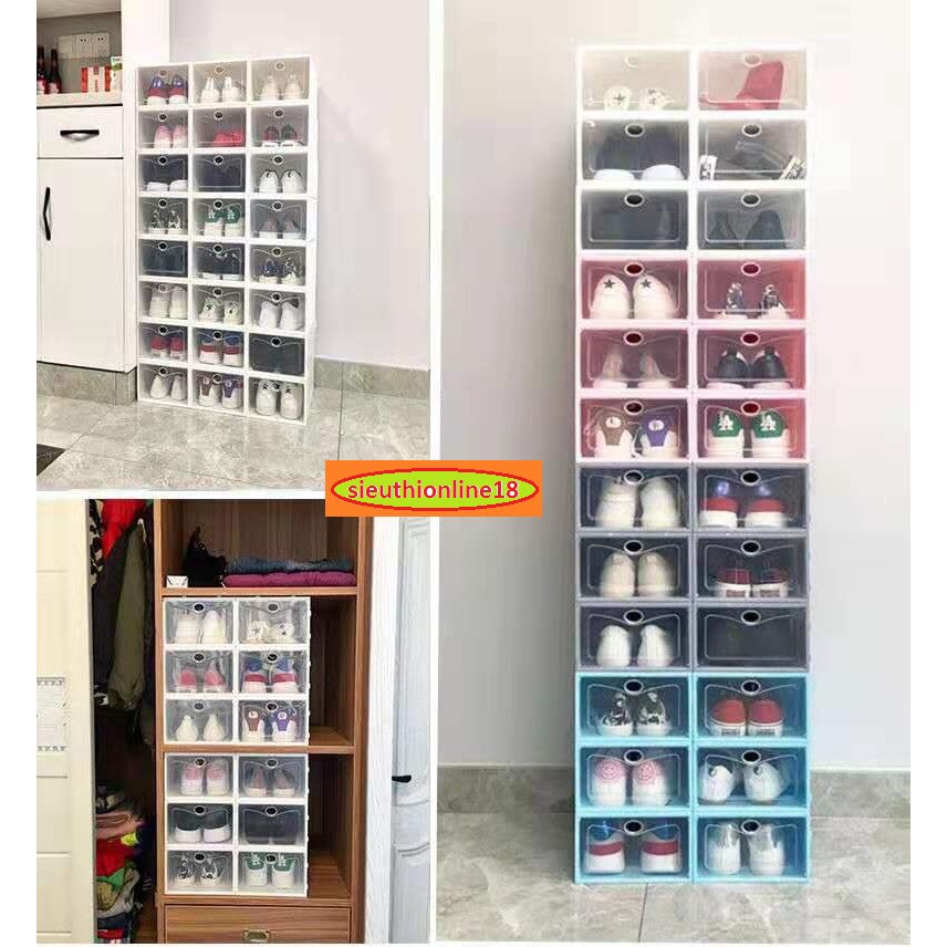 Hộp Đựng Giày Nắp Nhựa Cứng Loại 1 Dầy Dặn Và Cứng Cáp | BigBuy360 - bigbuy360.vn