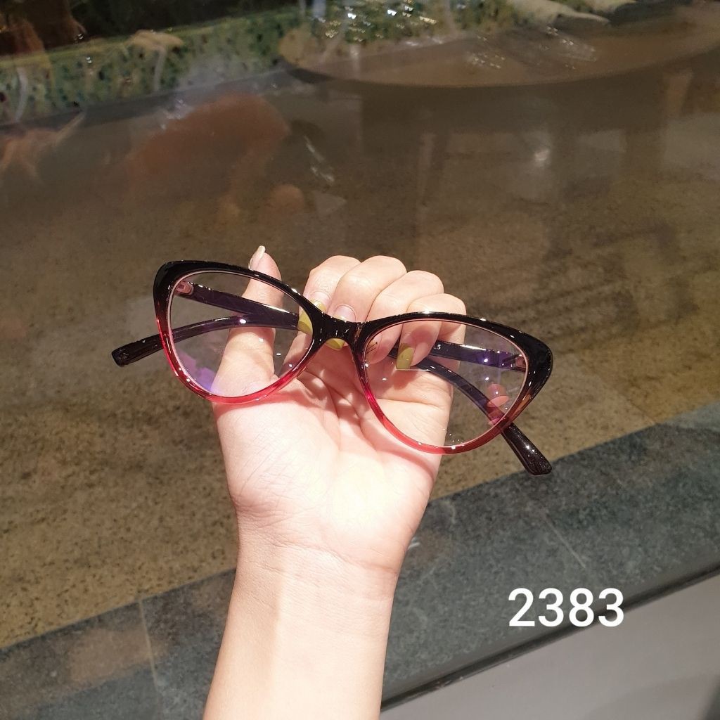 Gọng kính cận mắt mèo nhựa dẻo thời trang nữ Gstore 2383 nhiều màu - Lọc ánh sáng xanh