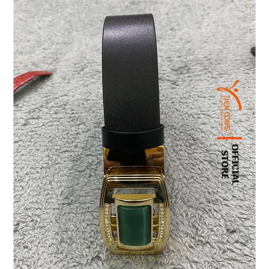 Thắt Lưng Nam da bò 2 lớp cao cấp đầu khóa thời trang TIẾN CÔNG TCN1200