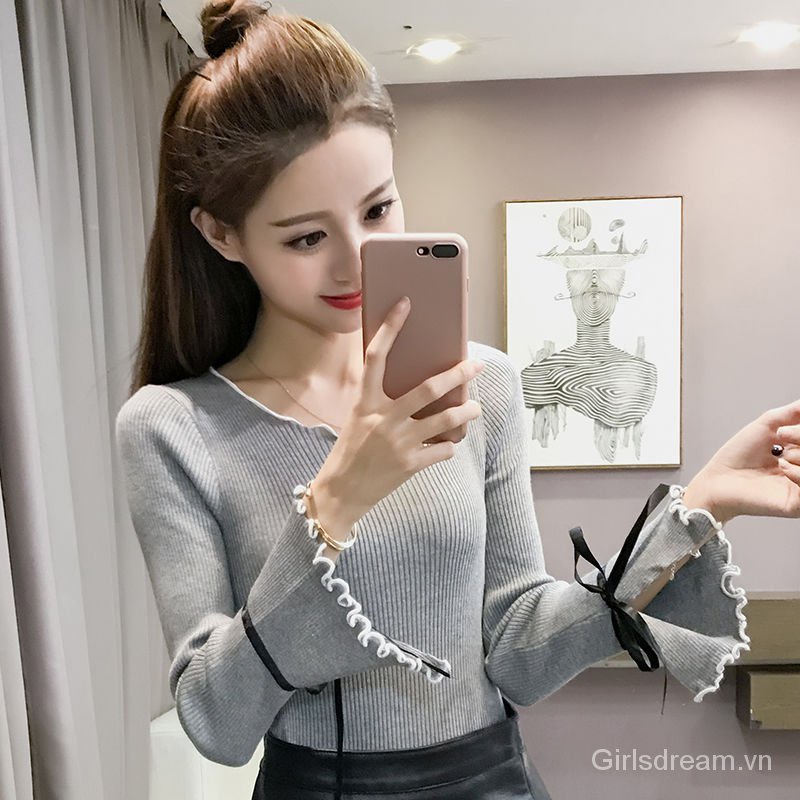 Áo Len Nữ Tay Dài Ống Loe Thời Trang | BigBuy360 - bigbuy360.vn