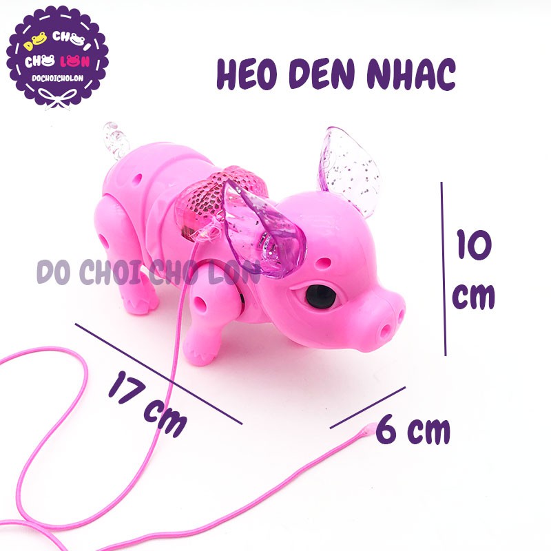 [Mã TOYSEP giảm 10% tối đa 15K đơn bất kỳ] Đồ chơi chú HEO biết đi có dây dắt dùng pin đèn nhạc(LOẠI 3