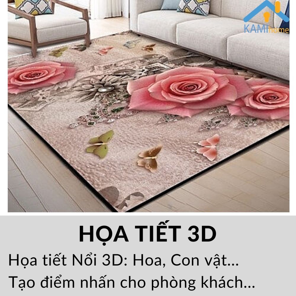 Thảm trải sàn Bali cỡ lớn trang trí phòng khách và phòng ngủ (Phong cách Hoàng gia) Chữ nhật 230*160cm mã 27015.1