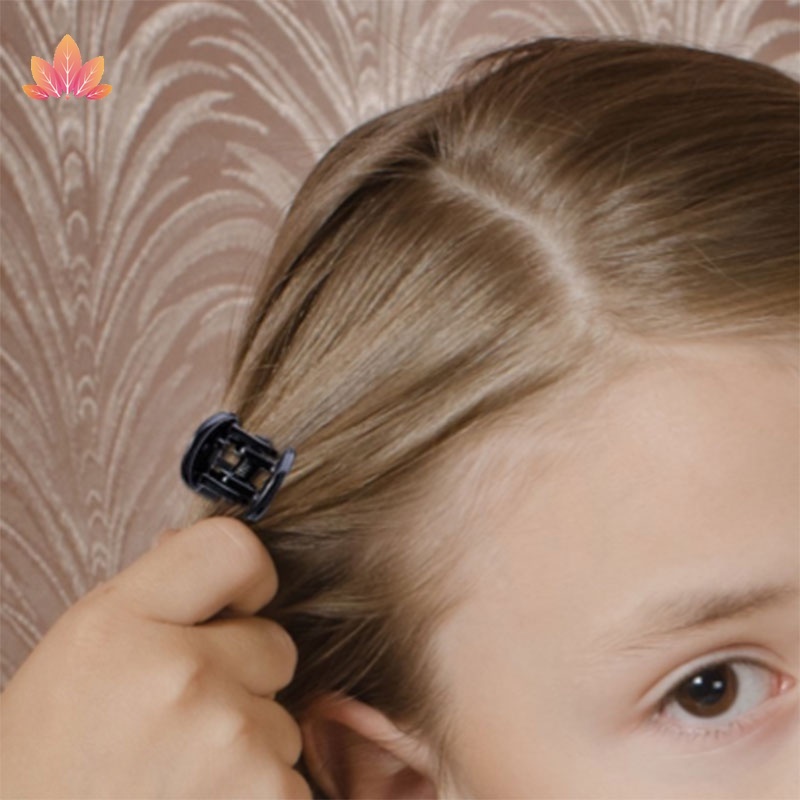 Kẹp tóc nhựa mini màu đen và nâu JP5