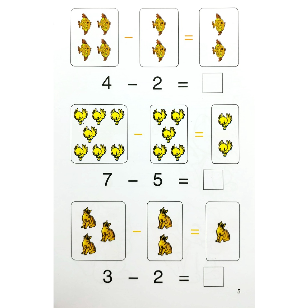 Sách Tô Màu - Làm Quen Với Toán - Phép Trừ (Dành Cho Trẻ 5-6 Tuổi)