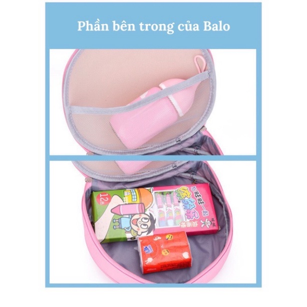 Balo Cho Bé Mẫu Giáo Mầm Non FREESHIPBalo Trẻ Em Bé Trai,Bé Gái Nắp Nhựa Hình Thú Chống Nước,Chống Va Đập