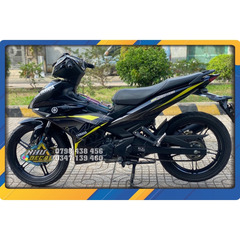 Tem rời MX KING Exciter 150 xe đen tem vàng