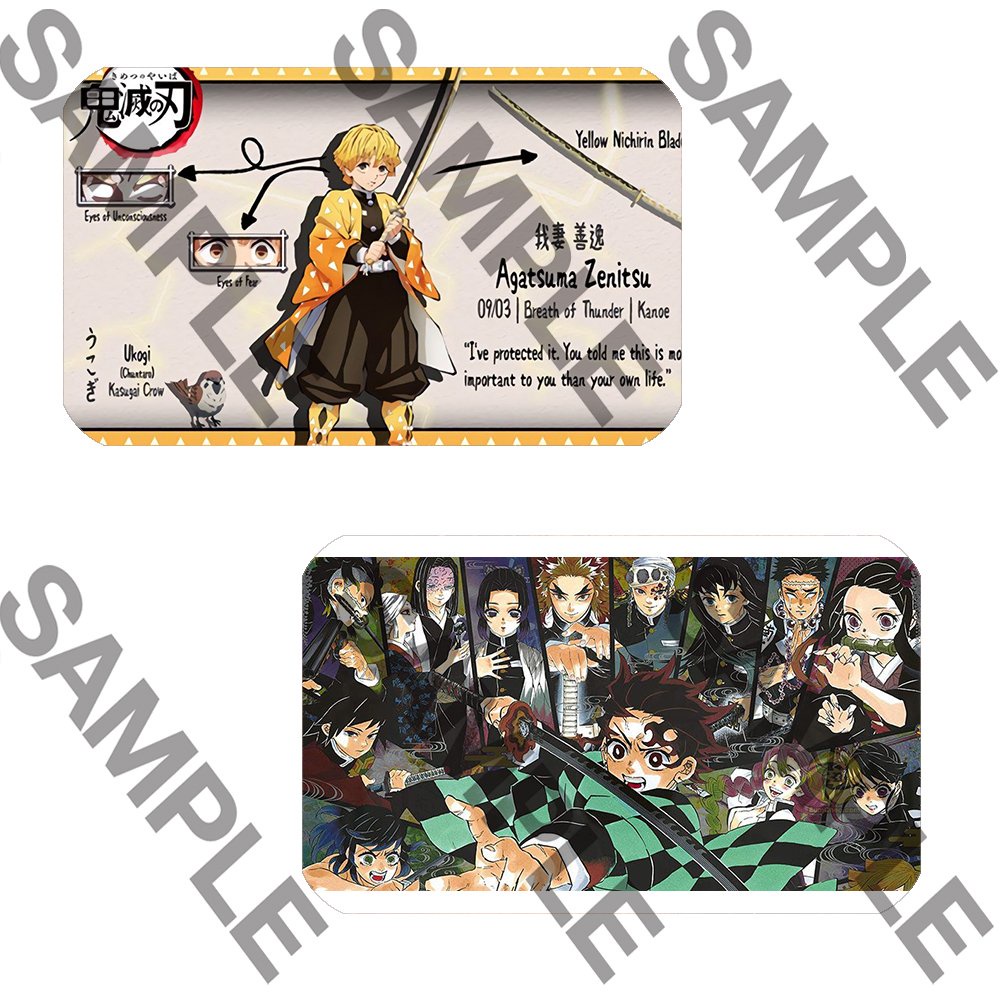 Ảnh card bo góc in hình KIMETSU NO YAIBA ver THÔNG TIN thẻ bo viền 5*8cm anime chibi sưu tập 1 tấm