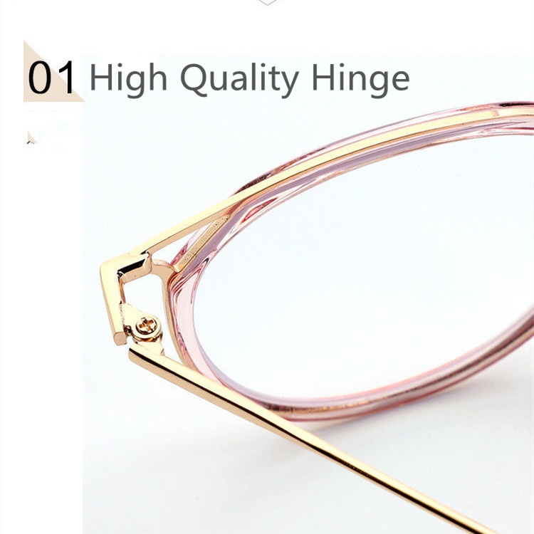 Mắt Kính Gọng Nhựa Kim Loại Chống Ánh Sáng Xanh Hình Tai Mèo Thời Trang