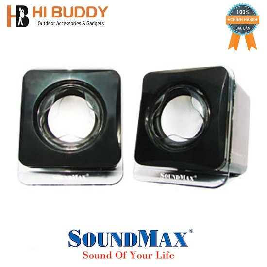 Loa vi tính Soundmax A-120 2.0 6W RMS Đen – Hàng chính hãng