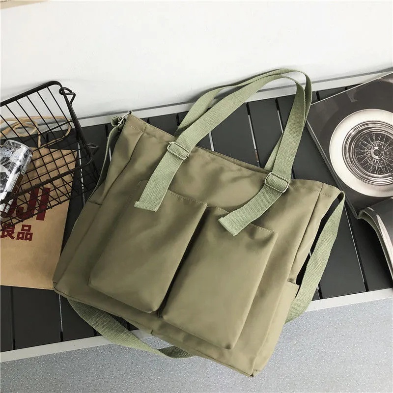 Túi Xách Tay Đeo Vai Bằng Vải canvas Phong Cách Harajuku tp193 Dành Cho Nam Và Nữ