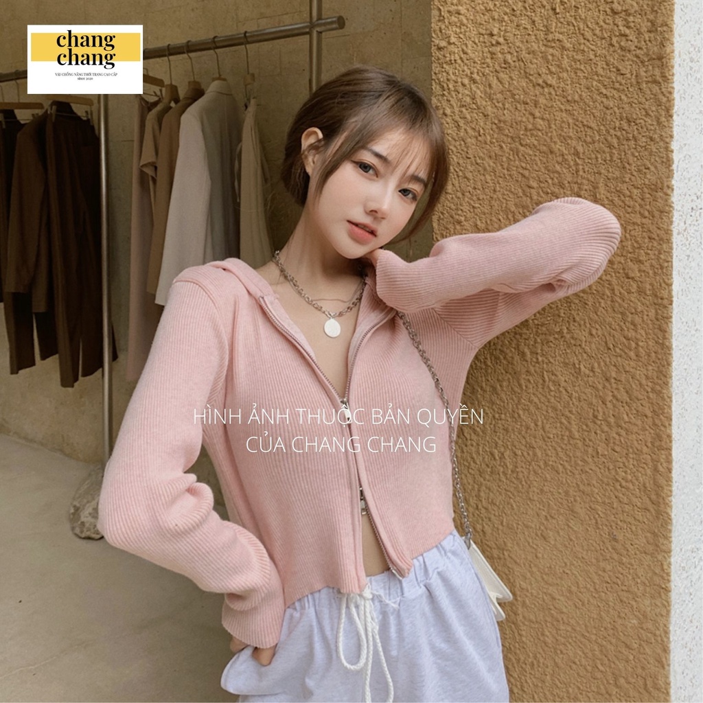 Áo Khoác Lửng Thun Gân Dày Mềm, Co Dãn Thoải Mái CHANG CHANG, Áo Chống Nắng Mềm Mát