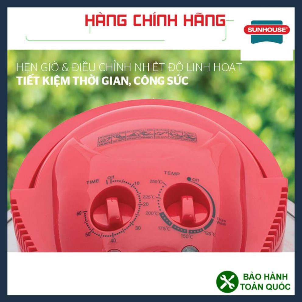 Lò nướng thủy tinh sunhouse SH416, Lò nướng Sunhouse 12L màu đỏ SH416.