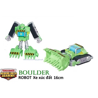 BOULDER - Robot 16cm lắp ráp thành xe xúc / Excavator Bot - Transformers Rescue Bot Academy