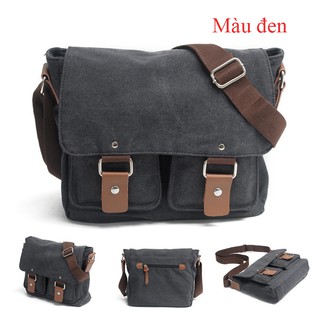 Túi máy ảnh vải canvas phối da Muchuan
