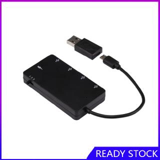 FL【COD Ready】Hub sạc 4 cổng micro USB OTG đa năng cho điện thoại, máy tính bảng Windows, Android