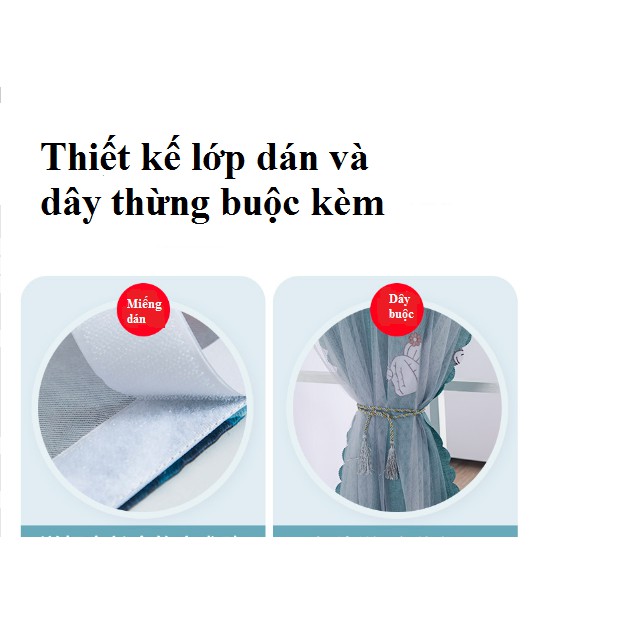 Rèm Cửa Sổ Thiết Kế Khóa Dán Tiện Dụng