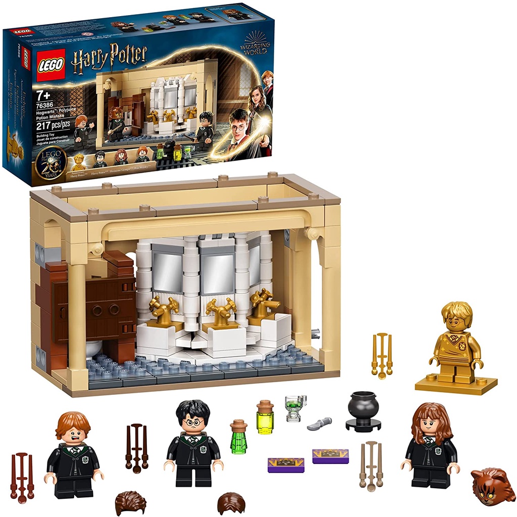 Lego Harry Potter 76386 - Hogwarts Polyjuice Potion Mistake - Bộ xếp hình Lego Câu chuyện bí mật ở phòng tắm