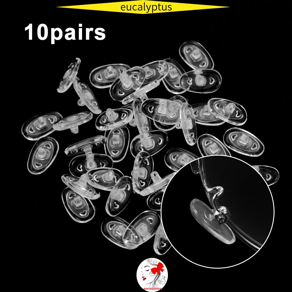 Bộ 10 Cặp Đệm Mũi Bằng Silicon Mềm Sửa Chữa Mắt Kính Với Ốc Vít 13mm
