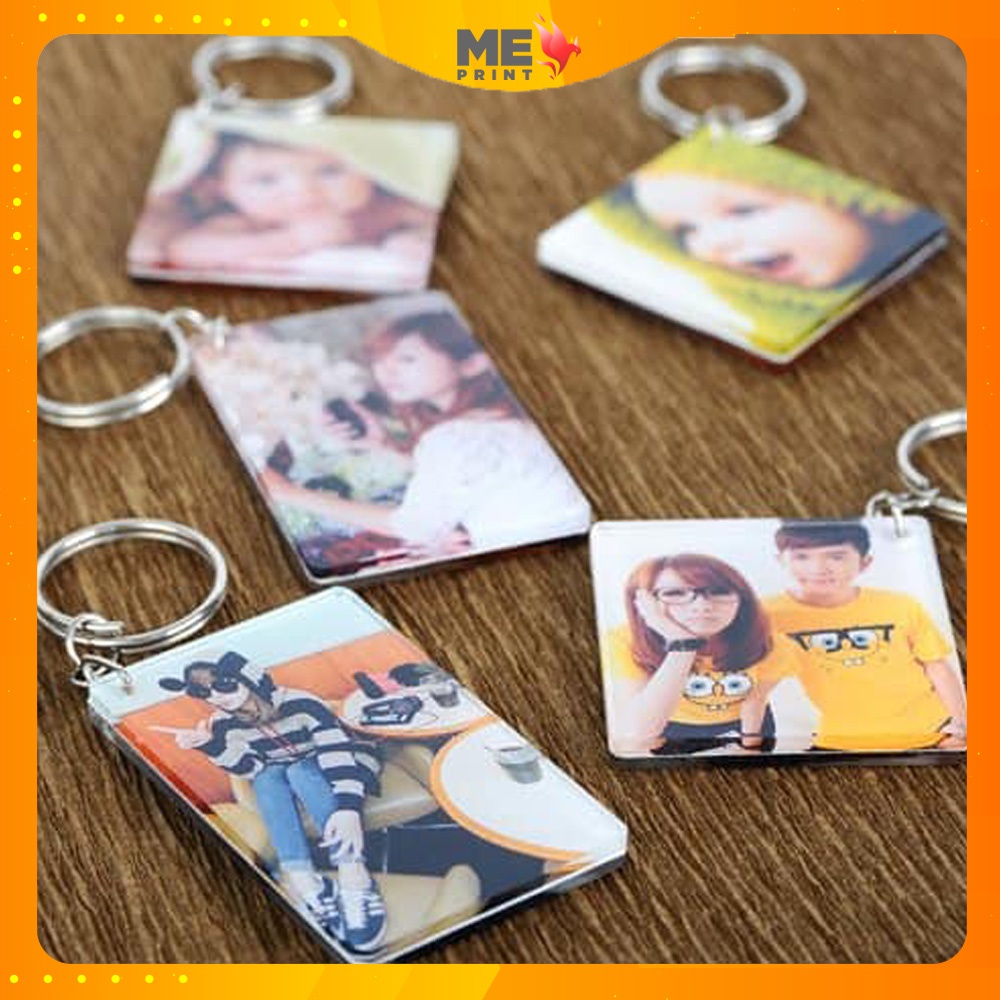 Móc khoá cute chất liệu mica bền đẹp, in 2 mặt theo yêu cầu các hình anime, cặp đôi, game, biển số xe với cá tính riêng