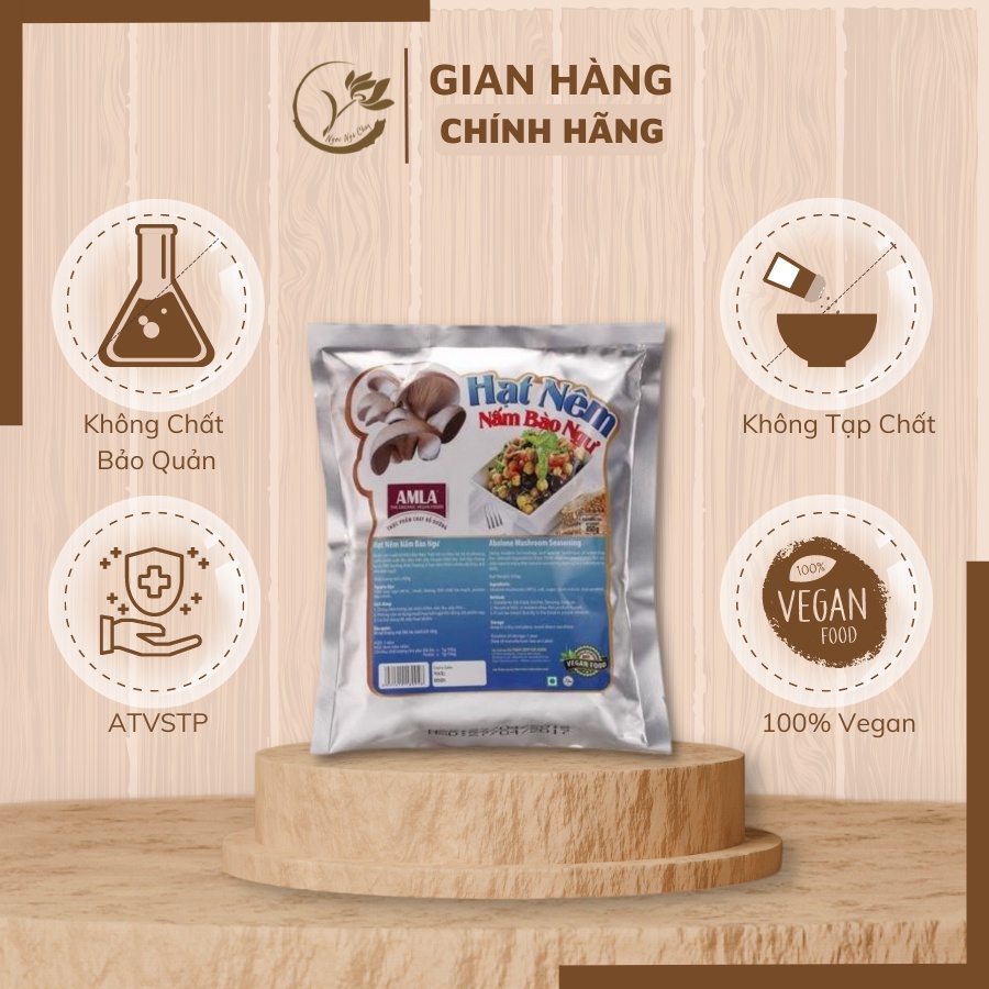 Hạt nêm nấm bào ngư Amla 450g - Đồ chay, gia vị nêm nếm đồ ăn hàng ngày - chay mặn đều dùng được, đảm bảo sức khỏe
