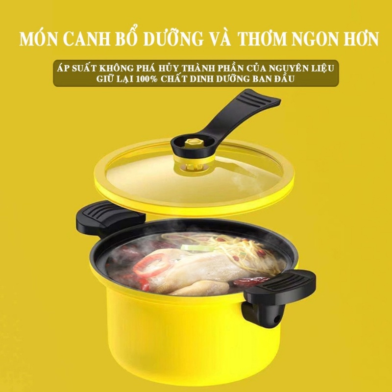 Nối áp suất nhập khẩu ĐỨC 3,5L đa năng nồi hầm gà nồi nấu cháo cho bé nồi nấu cơm