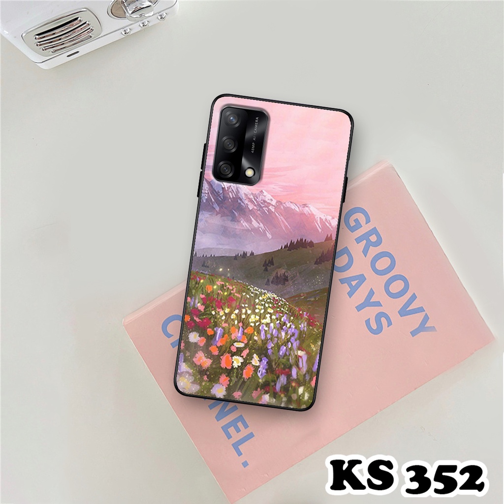 Ốp lưng Oppo A74 - Oppo A74 5G - Ốp in hình Cánh đồng hoa - Chất liệu TPU siêu bền