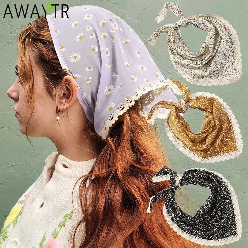 Băng Đô Cài Tóc Hình Tam Giác In Họa Tiết Mới Cho Nữ