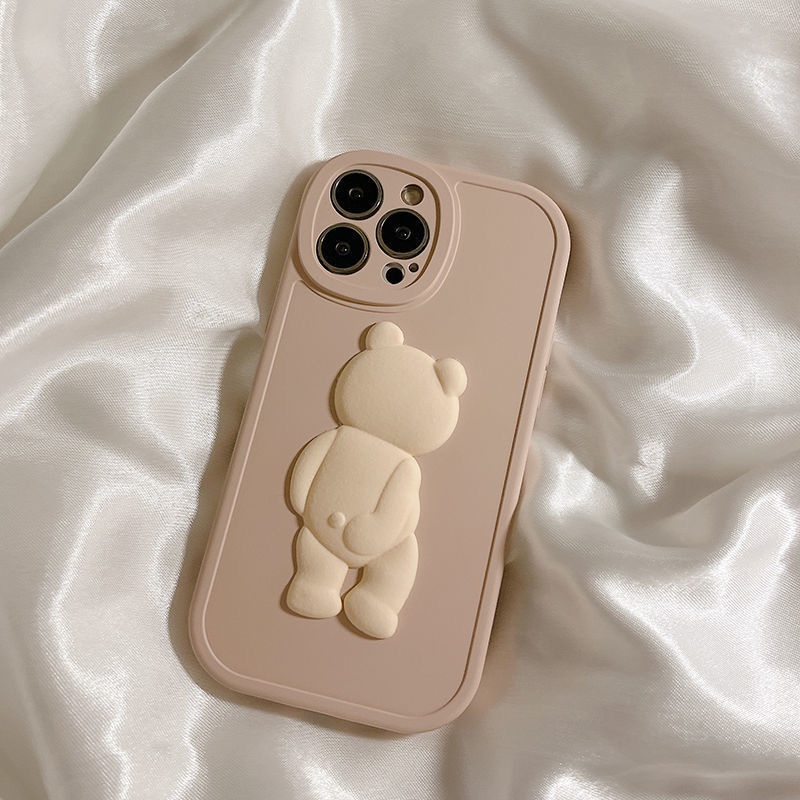 Ốp Điện Thoại Hình Gấu Uống Bia Cho Iphone13 Pro max 11 Pro max 12 Pro max