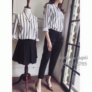 Quần baggy vải