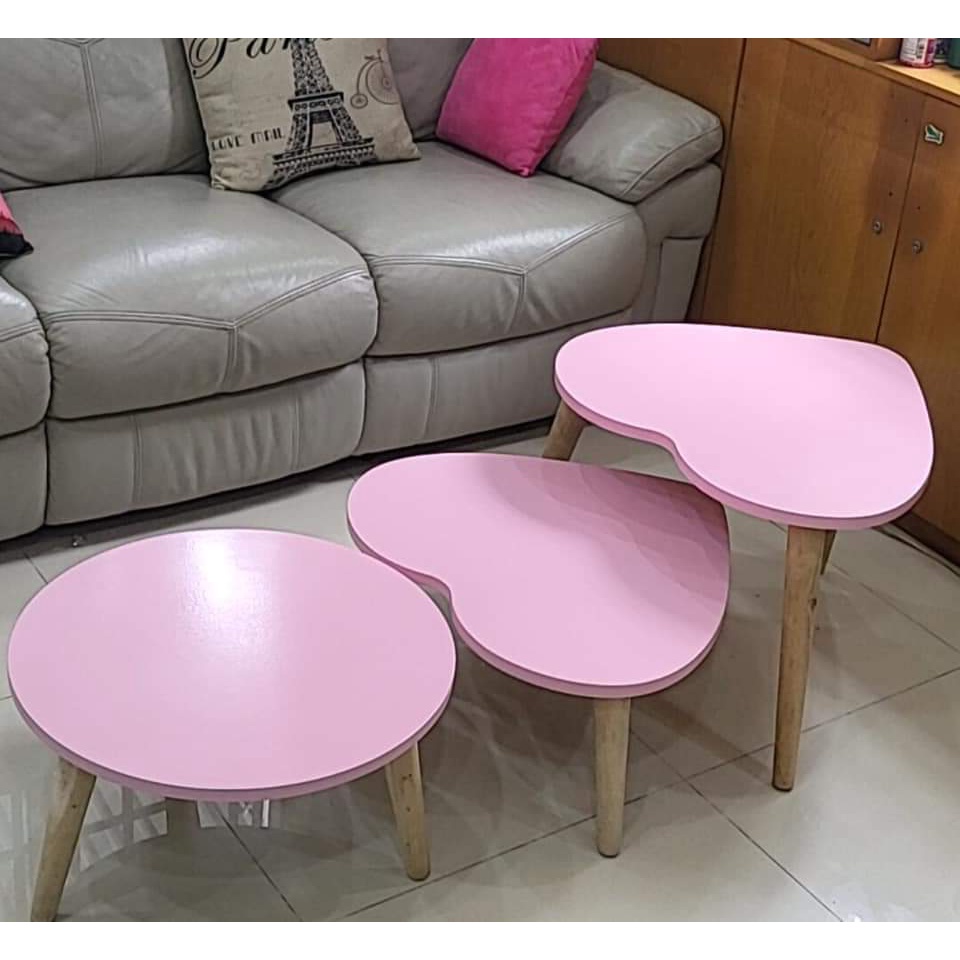 Bàn tròn sofa, bàn tròn bệt decor cao cấp size d40,50,60cm