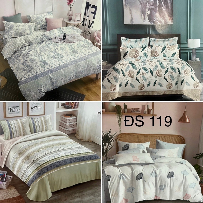 {sale}Bộ drap mền Cotton 3D Hàn Quốc 1m6