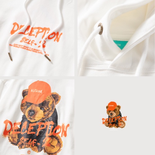 Áo hoodie form rộng deception chất nỉ bông mũ dày 2 lớp | BigBuy360 - bigbuy360.vn