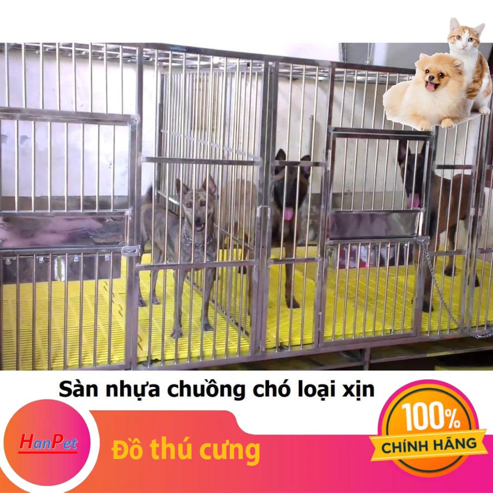 (Bảo hành 12 tháng) Sàn nhựa chuồng chó màu vàng- Tấm lót sàn 40x55cm Loại 1 nặng 1,45kg- tấm nhựa lót sàn chó mèo