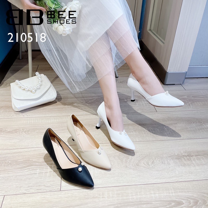 BEESHOES- GIÀY CAO GÓT NỮ GÓT NHỌN DA MỀM ĐI ÊM - GIÀY CAO GÓT NỮ VIÊN NGỌC GÓT CAO 7 PHÂN DỄ ĐI SẴN MÀU 210518