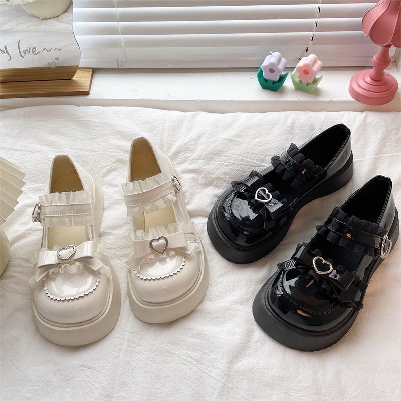 Sẵn Giày Da Đế Dày Phong Cách  Lolita Nhật Bản Dễ Thương Dành Cho Nữ