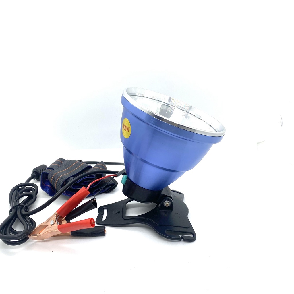Đèn pin đội đầu siêu sáng, đèn đeo đầu 1203  kẹp bình ác quy 12V  sáng tỏa chiếu gần chóa 10cm