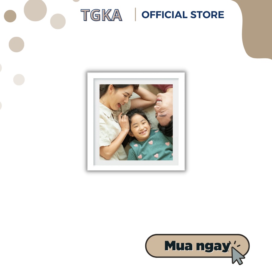 Bộ 3 khung ảnh dán tường thông minh 20x20cm (miễn phí in ảnh) - khung siêu nhẹ chỉ bóc và dán lên tường