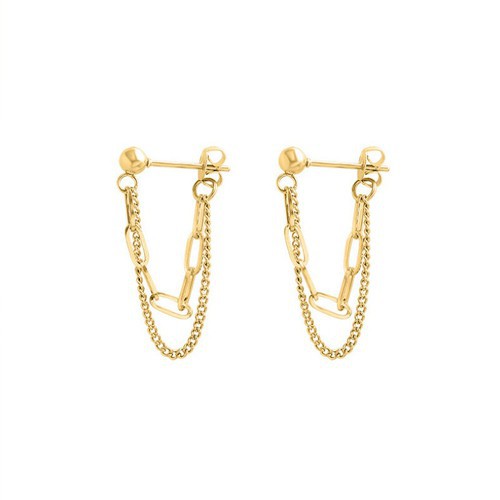 Bông Tai Tua Rua Titan Ko Đen TT 3356