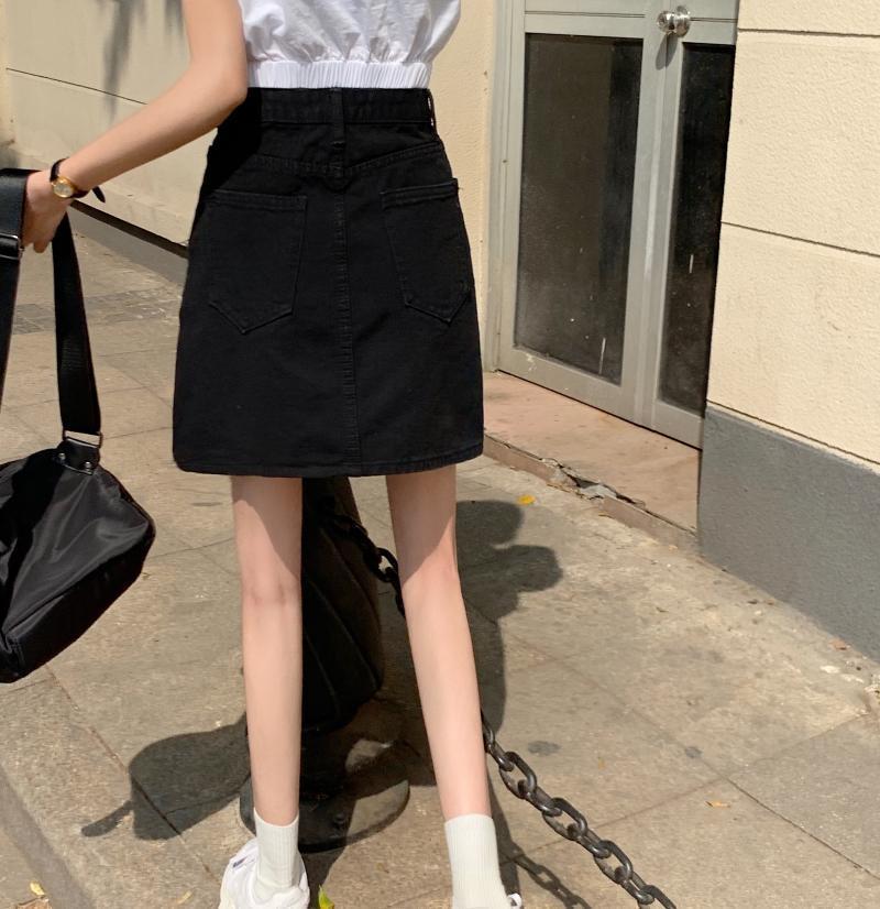 Chân váy jeans chữ A thời trang dành cho nữ