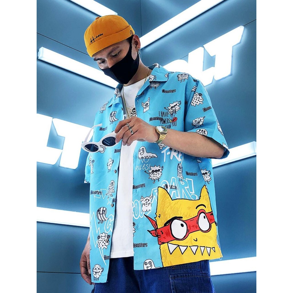 [Mã FAMAYMA2 giảm 10K đơn 50K] Áo sơ mi nam nữ in hình HẢI TẶC cực hot