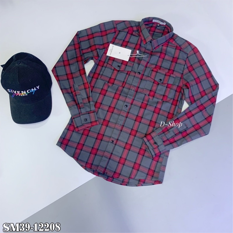 Sơ Mi kẻ pha xám 3 màu , sơ mi kẻ ô sọc SM39