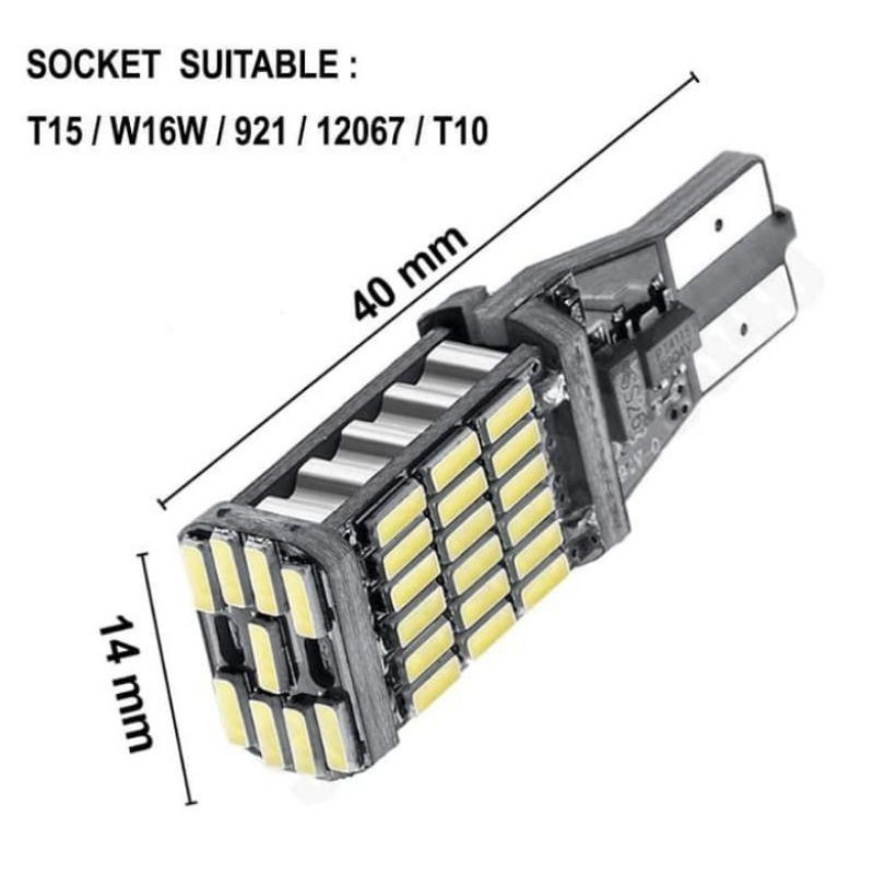 Đèn Led Lùi Xe Siêu Sáng 45 Bóng T15 T10 W16W