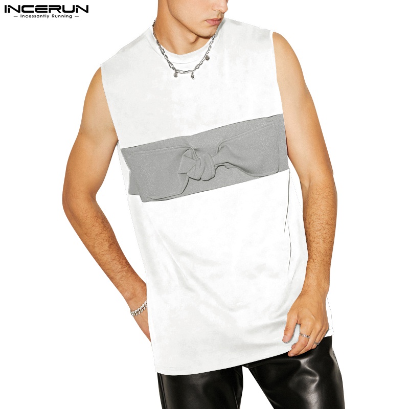 INCERUN Áo Thun Ba Lỗ Thời Trang Dành Cho Nam