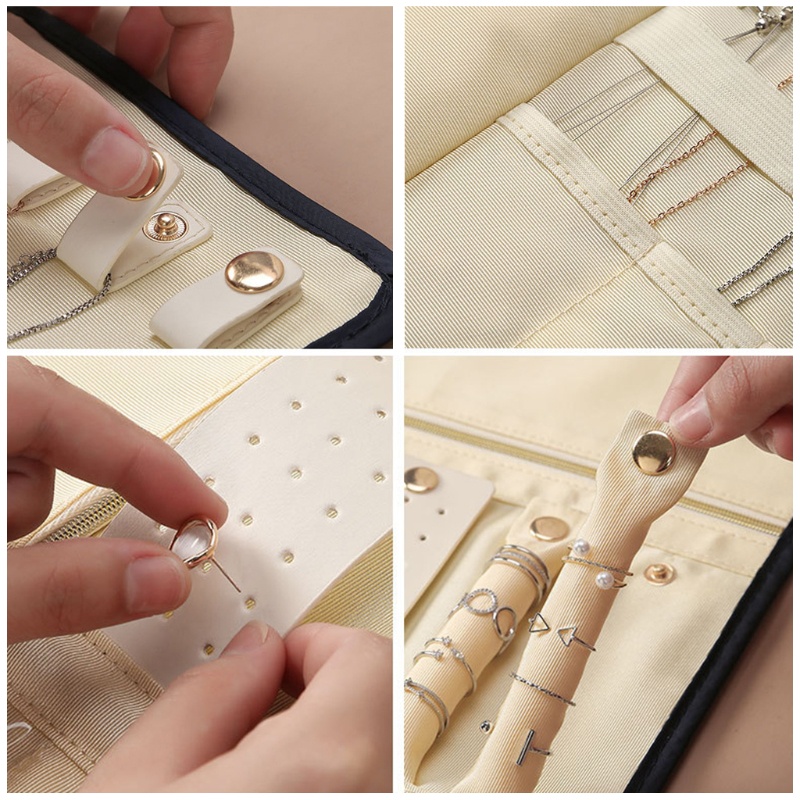 Cuộn Túi Cuộn Đựng Trang Sức / Đồng Hồ / Vòng Tay / Nhẫn Gọn Gàng Tiện Lợi Khi Đi Du Lịch