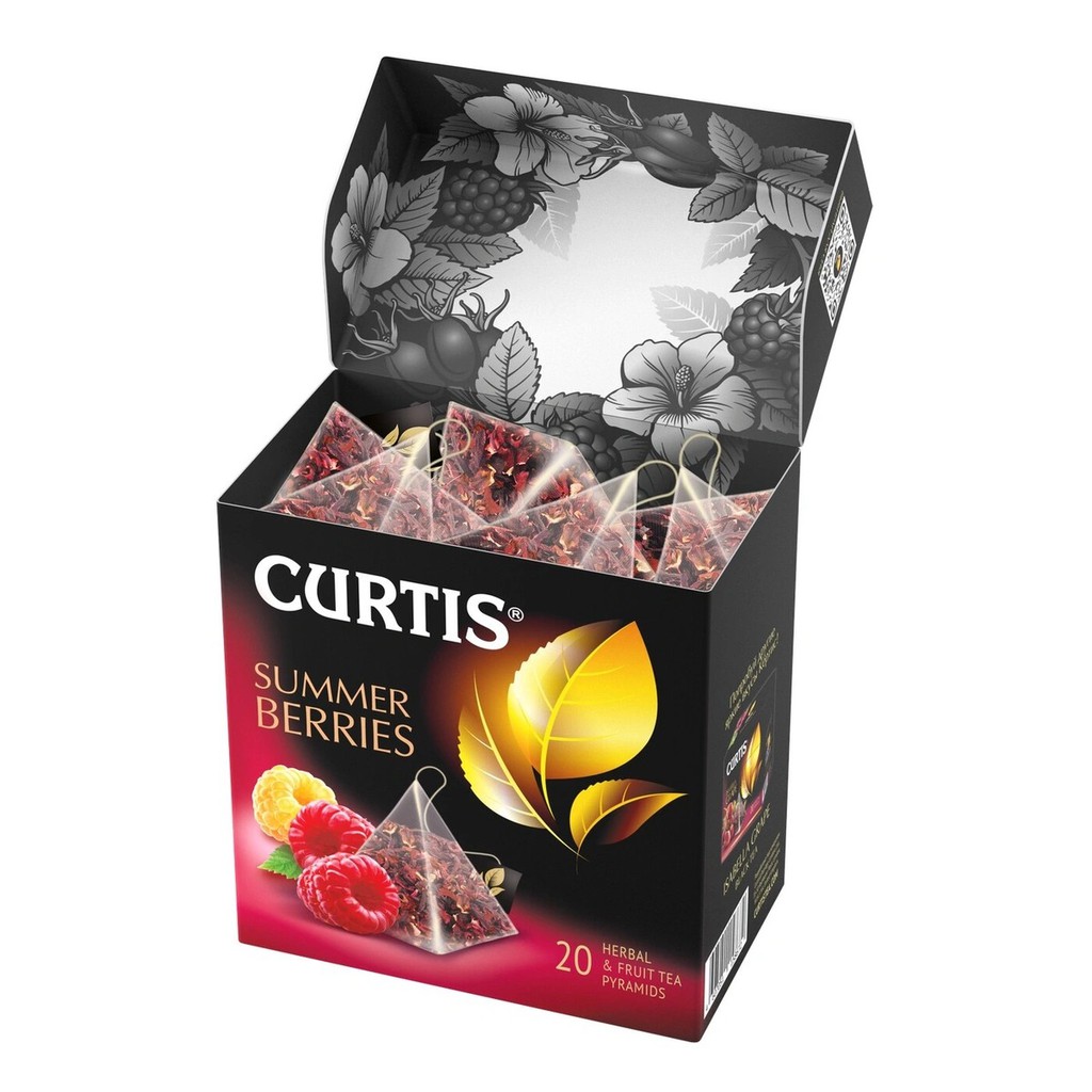 Trà thảo mộc CURTIS của Nga hương vị hoa quả hộp 20 gói x 1g  - CURTIS Summer Berries